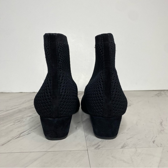 Eileen Fisher Purl Black Knit Stretch Bootie 7 1/2 - Picture 3 of 13
